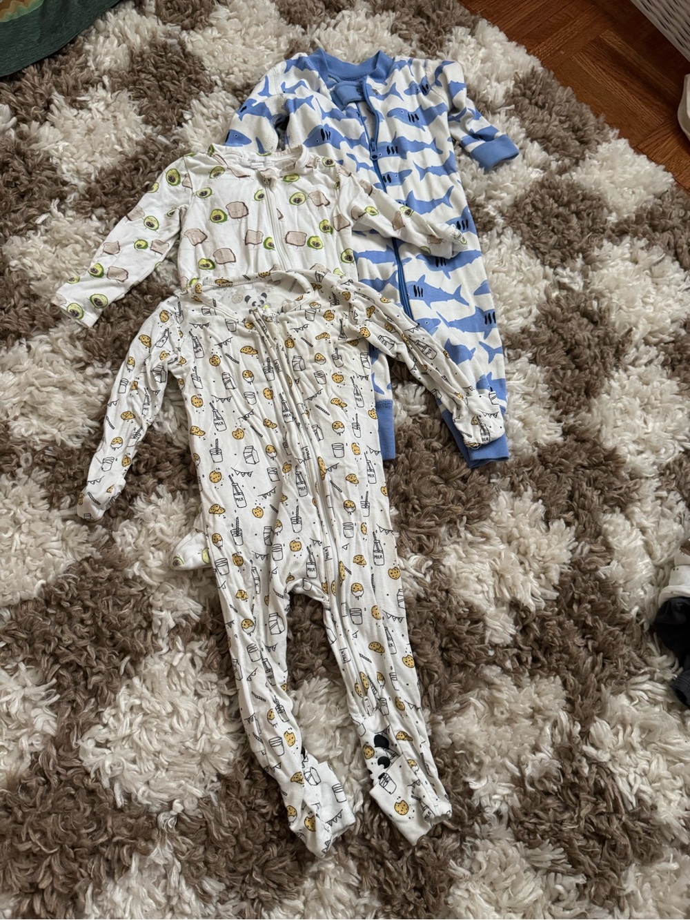 Printed 3-Pack Kids sleep and play onsies